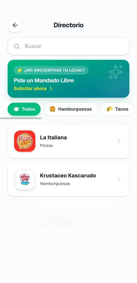 Directorio de locales en Velocilivery
