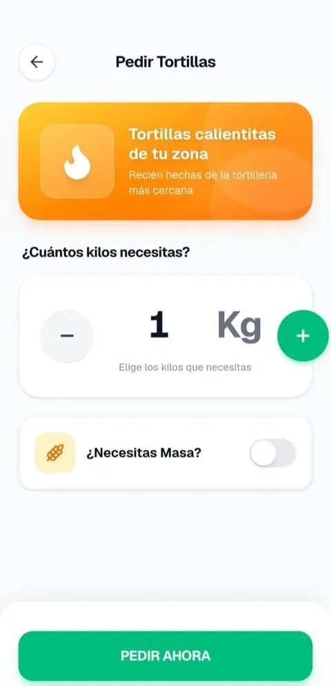 Pedir tortillas en Velocilivery